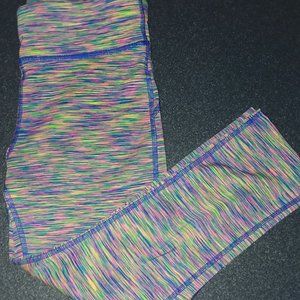 Xersion Multicolor Striped Capri Active Leggings